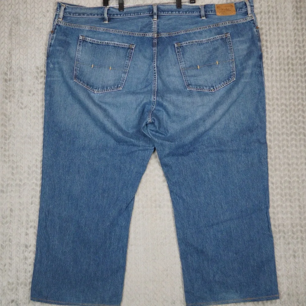 Polo Ralph Lauren Jeans Mens 58x32 Blue Straight Leg Denim Authentic Dungarees